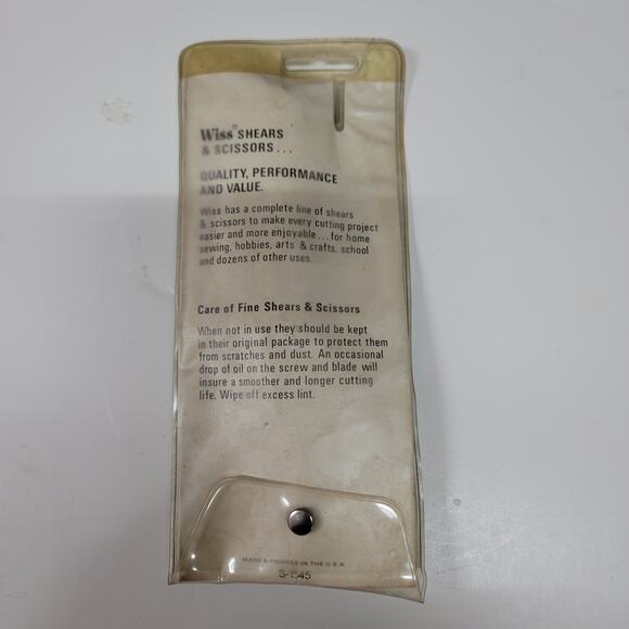 WISSPER-LITE 8"dresser maker shears scissors pINKING CROSS CUT METAL VINTAGE - Picture 4 of 5